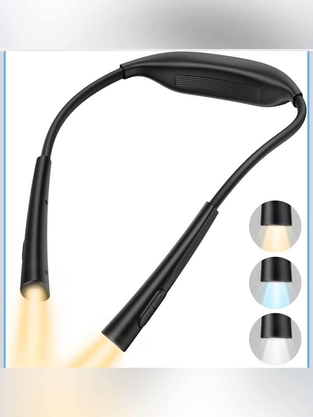 Lamicall 3.4oz Book Light for Neck w/ Bendable Arms, 70 Hrs Runtime, NEW in box